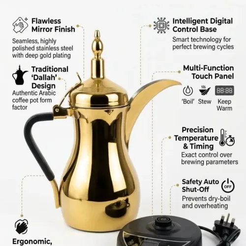 DALLAH AL ASALA ELECTRIC COFFEE MAKER GOLD