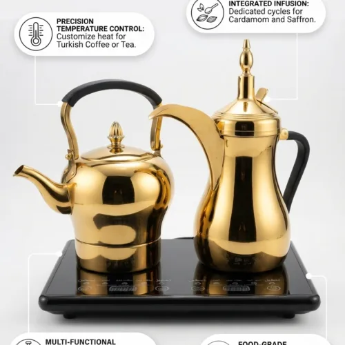 ELECTRIC COFFEE AND TEA POT GOLD