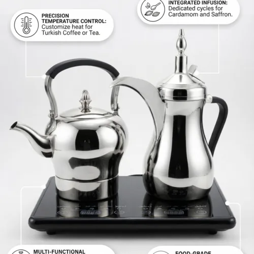ELECTRIC COFFEE AND TEA POT SILVER
