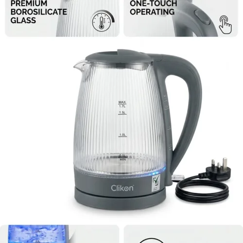 CLIKON GLASS WATER KETTLE 1.7L