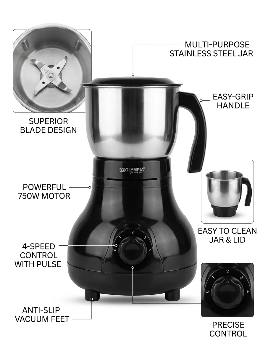 OLYMPIA COFFEE AND SPICES GRINDER 800ML